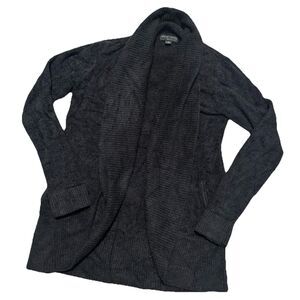 BAREFOOT DREAMS CozyChic Lite Circle Cardigan S Black Sweater Loungewear Casual